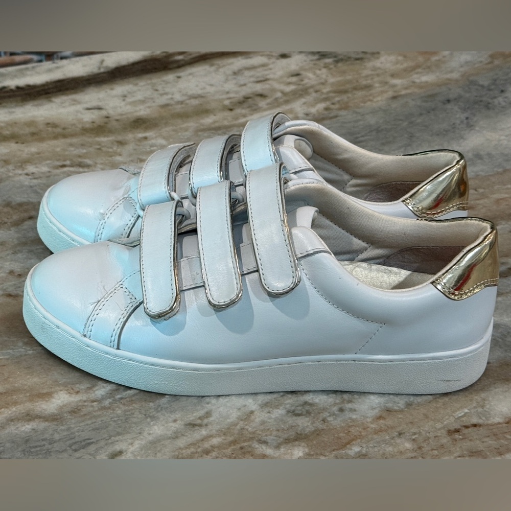 Women’s VIONIC Bobbi white leather Velcro triple strap sneakers- Size 7 - Picture 4 of 8